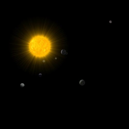BGE Solar system - simple gravity simulation preview image